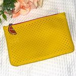 Ipsy Brand New  Perforated Yellow Glam Makeup/pencil Bag W/ Orange Slice Pull Tab Photo 0