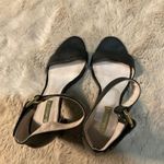 Louise et Cie  Size 39 8.5 Black Open Toe Heels Ankle Strap Block  Strappy Lo-Kai Photo 6