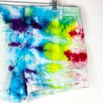 Crown & Ivy Crown Ivy Plus Size 16 Shorts Rainbow Bright Tie Dye Handmade Cotton 5 Inch 1399 Photo 3