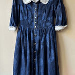 JEWELERY IN SUNRISE Lolita Classical Dress Navy with Seashell Print Size Small Blue Photo 0