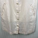 Faherty Linen Denim Malibu Mini Dress Whitecliff Wash Women's Size XL Cotton White Photo 5