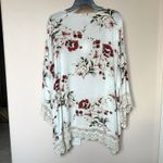 Umgee  Kimono Cardigan Med Multicolor Floral Boho Flowy Top Open Front Photo 2
