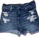 American Eagle  Outfitters Women's Ripped Jean Shorts - Dark Blue Photo 0