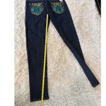 BC Jeans Women's Dark Wash Embroidered Pocket Skinny Jeans Size 27x31 Blue Photo 5