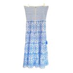 Alice + Olivia  Marna Embroidered Tiered Tie-Strap Midi Dress Sz S Photo 4
