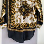 Black & Gold Baroque Print Shirt Photo 10