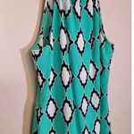 Crown & Ivy  Square Neck Casual Mini Dress Geometric Sleeveless Green Photo 2