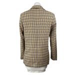 Vila Beige Plaid Tweed Collared Long Sleeve Pockets Blazer Coat Jacket Size 36 Black Photo 1