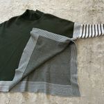 Chicwish Lie in Olive Fields Striped Oversize Knit Cape Sweater - Large ? Photo 3