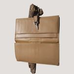 Gucci Leather Long Wallet Jackie Beige Suede Yellow Brown Accents Corduroy Photo 2