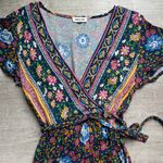 Hidden Alley Floral Bohemian Midi Wrap Dress Size M Photo 3