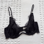 Free People  Black Lace Lingerie Bra NWOT Photo 0