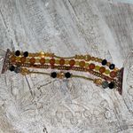 Francesca’s beaded Apple Watch bracelet band multi color rose gold 42/44mm Pink Photo 3