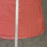 Joe Fresh Women’s XS Geo Print Long Sleeve Halfway Button Tunic Top Orange White Photo 6