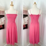 Reformation  Sable Smocked Dress Snapdragon Pink Sz XS Photo 4