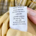 &merci & Merci Women's Yellow Plaid Smocked Babydoll Dress sz Small Puff Sleeve Preppy Photo 8