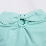 l*space By Monica Wise Teal Bikini Bottom Size Large Lined Bow Back Detail Photo 3