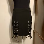 Zaful Black Lace Up Mini Skirt Photo 1