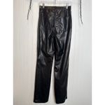 Abercrombie & Fitch The 90's Straight Ultra Hi Rise Pant Vegan Leather 27 Long Photo 3