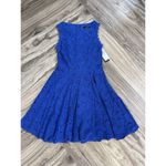 City Studio Juniors Lace Trim Mini Fit & Flare Dress Size 1 Bright Royal Blue Photo 3