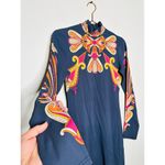 LA DOUBLEJ Navy Paisley Gold Pendant High Neck A Photo 11