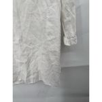 C&C California 100% Linen Roll Tab Sleeve Dress Women XS Ivory Beach Minimalist Photo 8