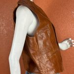 Tony Lama  Vintage Womens Leather Vest 13/14 Brown Size 44 Photo 4