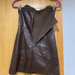 ASTR  The Label Brown Carmen Faux Leather Strapless Mini Dress - Size Small Photo 1