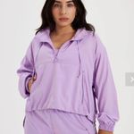 Girlfriend Collective Lilac Huddle Half-Zip Windbreaker Photo 2