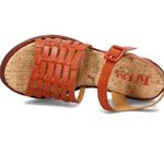 Kork-Ease KORKS Marley Faux Leather Sandal Women's 11 Orange Upper Cushioned Cork NWOT Photo 3