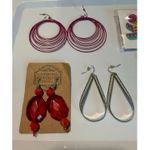 Lot of 8 Fun Costume Earrings Mixed Styles All Wearable Photo 1