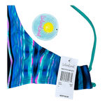 Island Soul  Womens Swimwear Bikini Top Bralette Size Small Square Neck Multi Geo Photo 1