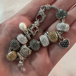 Judith Ripka  Fully Completed Charm Bracelet Natural Stones Sterling Silver Photo 0