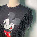 ZARA  Black Ruffles Mickey Mouse Top size S Photo 4