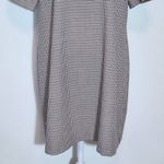 ZARA Brown and Black Houndstooth Mini Shift Dress Size Large Preppy Mini Dress Photo 3