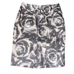 Banana Republic Size 6 Grey Floral Pencil Skirt Photo 2