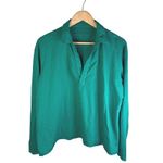 Frank & Eileen  Patrick Popover Kelly Green Size Large Cotton Jersey Shirt Womens Photo 1