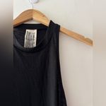 Free People  We The Free Long Tank Top Ribbed Racerback Womens Sleeveless Black Photo 2