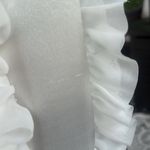 Sincerely Jules, silver rhinestone and white ruffled satchel Photo 5