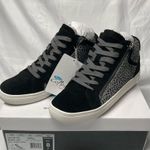 Aqua College Womens Guliette Leopard Sneaker Sz 8 Black Photo 0