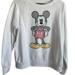 Disney Sweatshirt Juniors 19 2X White Fleece Mickey Mouse Graphic Sketch Cozy Photo 4