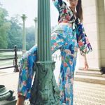 ZARA high waisted printed pants Photo 1