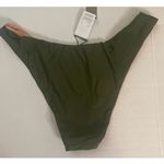 J.Crew Olive Green Mid Rise Cheeky Coverage Bikini Swim Bottom Size Small NWT Photo 1