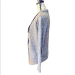 Lou & grey Lou & gray black white tight knit long sleeve open cardigan sweater marled XS Photo 1