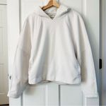 Athleta Get Set Sweatshirt White Ivory Cropped Hoodie Size L Photo 4