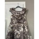 Alex Evenings  Purple Mauve Roses Floral Off Shoulder Gown Dress Wedding Prom Photo 4