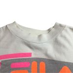 FILA Vintage 90s Neon  Long Sleeve White T Shirt Unisex size XL Photo 5