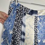 Banana Republic  Blue Print 100% Silk Belay Ultra Wide Leg Pants Size 8 Photo 6