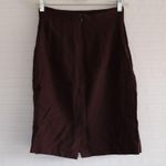 Chocolate Brown Vintage Wool Midi High Waisted Skirt Size 4 Photo 2