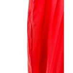 Pact Red Midi Dress XS Sleeveless Square Neck Smocked Back Pockets Casual Photo 2